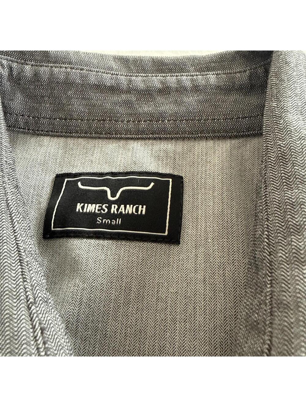 KIMES RANCH - Gray Long Sleeve Snap Button Western Shirt w/ Pockets - Mens Small - Picture 3 of 8